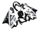 Lojas Carenagens Moto Honda CBR600 F4i 2004-2007 - Branco Preto Brilhante