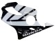 Lojas Carenagens Moto Honda CBR600 F4i 2004-2007 - Branco Preto Brilhante