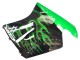 Lojas Carenagem Moto Honda CBR1100XX Blackbird 1996-2007 - Preto Brilhante Verde Chama