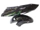 Lojas Carenagem Moto Honda CBR1100XX Blackbird 1996-2007 - Preto Brilhante Verde Chama