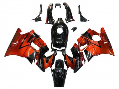Lojas Carenagens Moto Honda CBR600 F2 1991-1994 - Laranja Preto Brilhante