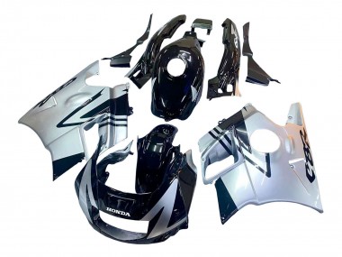 Lojas Carenagens Moto Honda CBR600 F2 1991-1994 - Prata Preto Brilhante