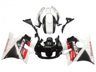 Lojas Carenagens Moto Honda CBR600 F2 1991-1994 - Branco Vermelho Preto Brilhante