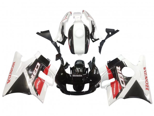 Lojas Carenagens Moto Honda CBR600 F2 1991-1994 - Branco Vermelho Preto Brilhante