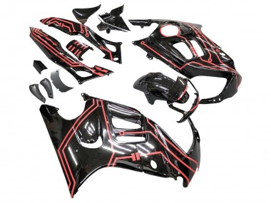 Lojas Kits Carenagem Moto Honda CBR600 F3 1997-1998 - Vermelho Preto Brilhante