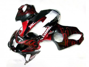 Lojas Carenagens Moto Honda CBR600 F4 1999-2000 - Preto Brilhante Vermelho Chama