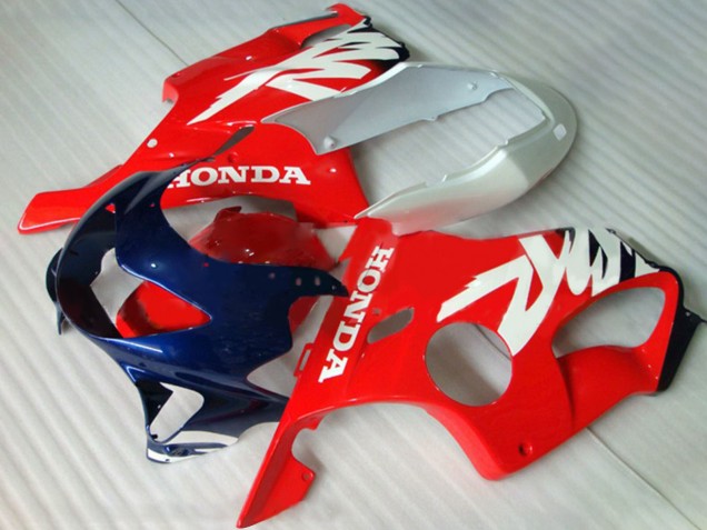 Lojas Carenagens Moto Honda CBR600 F4 1999-2000 - Branco Vermelho Azul Escuro