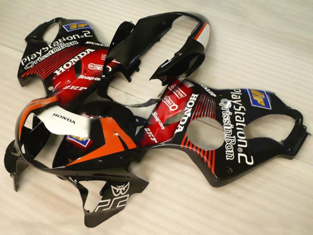 Lojas Carenagens Moto Honda CBR600 F4 1999-2000 - Preto Brilhante Vermelho Branco PlayStation 2