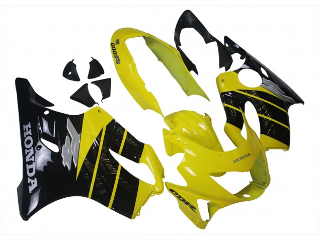 Lojas Carenagens Moto Honda CBR600 F4 1999-2000 - Amarelo Preto Brilhante