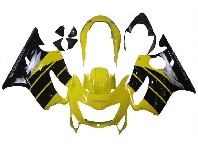 Lojas Carenagens Moto Honda CBR600 F4 1999-2000 - Amarelo Preto Brilhante