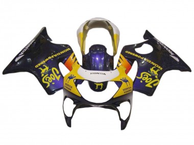 Lojas Carenagens Moto Honda CBR600 F4 1999-2000 - Branco Amarelo Preto Brilhante Joes