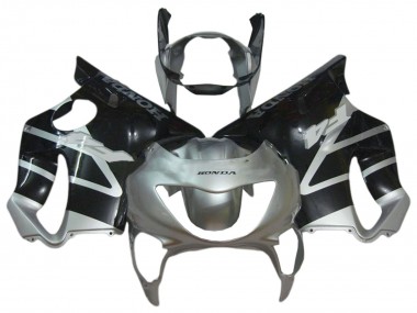 Lojas Carenagens Moto Honda CBR600 F4 1999-2000 - Prata Preto Brilhante