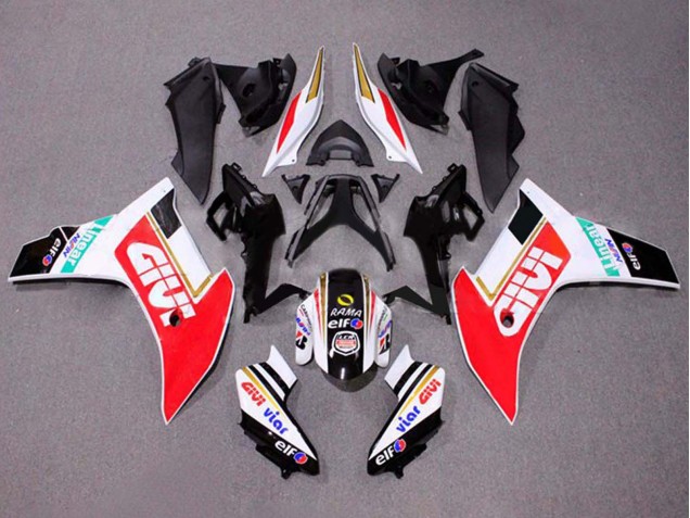 Lojas Carenagens Moto Honda CBR600F 2011-2013 - Branco Vermelho Ouro Preto Brilhante Givi