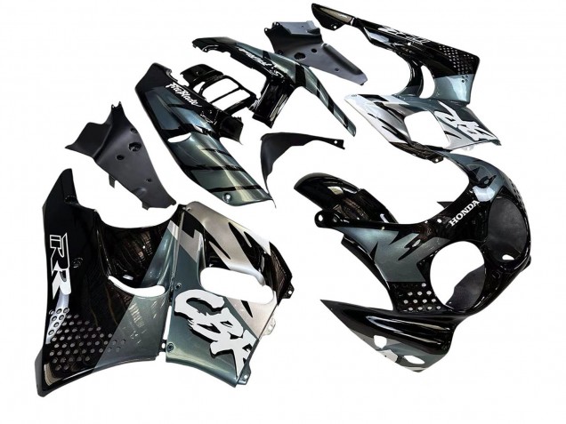 Lojas Carenagens Moto Honda CBR900RR 893 1992-1993 - Prata Preto Brilhante