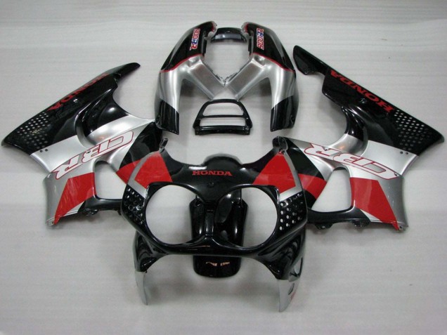 Lojas Carenagens Moto Honda CBR900RR 893 1992-1993 - Prata Vermelho Preto Brilhante