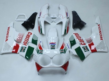 Lojas Carenagens Moto Honda CBR900RR 893 1992-1993 - Branco Vermelho Verde Castrol HRC