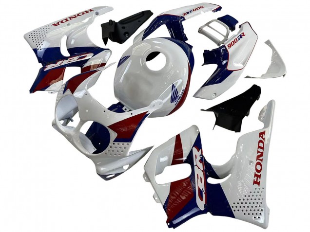 Lojas Carenagens Moto Honda CBR900RR 893 1992-1993 - Branco Vermelho Azul Escuro