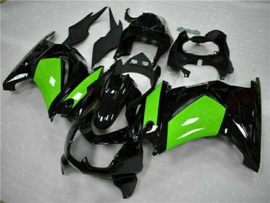 Lojas Carenagens Moto Kawasaki EX250 2008-2012 - Preto Brilhante Verde