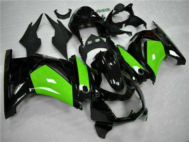 Lojas Carenagens Moto Kawasaki EX250 2008-2012 - Preto Brilhante Verde