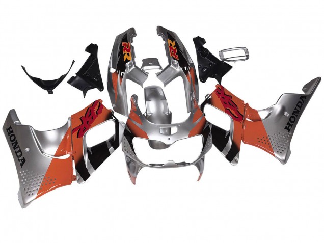 Lojas Carenagens Moto Honda CBR900RR 893 1994-1995 - Prata Laranja Preto Brilhante