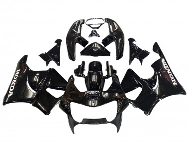 Lojas Carenagens Moto Honda CBR900RR 919 1998-1999 - Preto Brilhante Branco Decalques