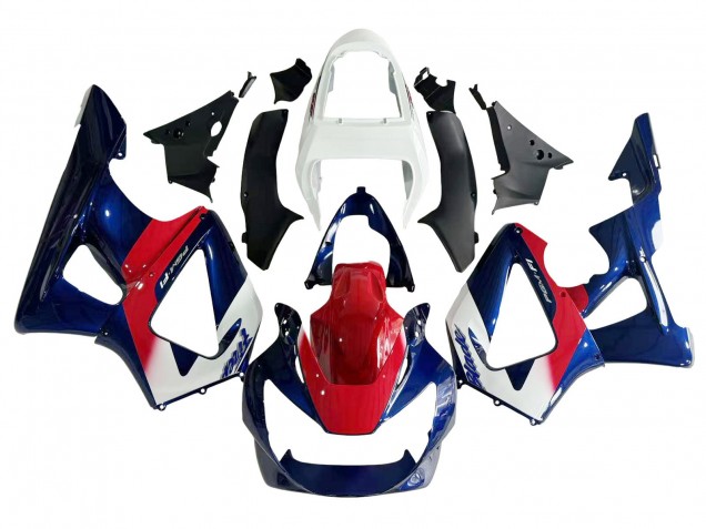 Lojas Carenagem Moto Honda CBR900RR 929 2000-2001 - Branco Vermelho Azul