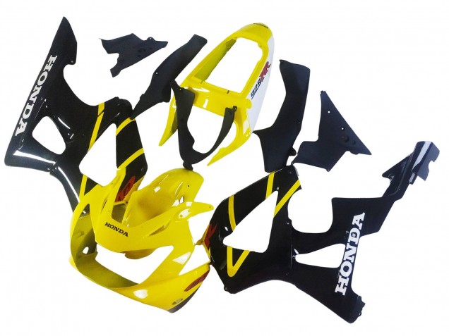 Lojas Carenagens Moto Honda CBR900RR 929 2000-2001 - Amarelo Preto Brilhante