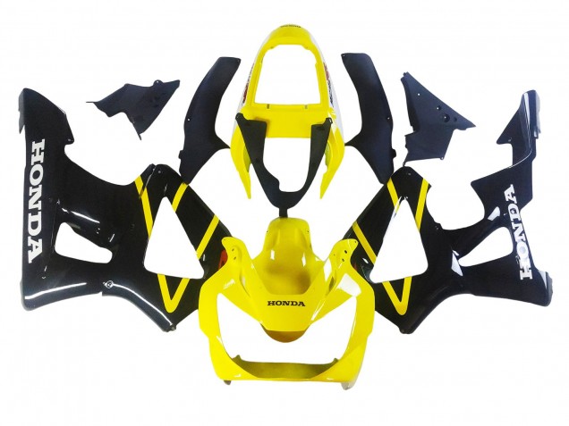 Lojas Carenagens Moto Honda CBR900RR 929 2000-2001 - Amarelo Preto Brilhante