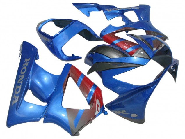 Lojas Carenagens Moto Honda CBR900RR 929 2000-2001 - Azul Vermelho Preto Brilhante