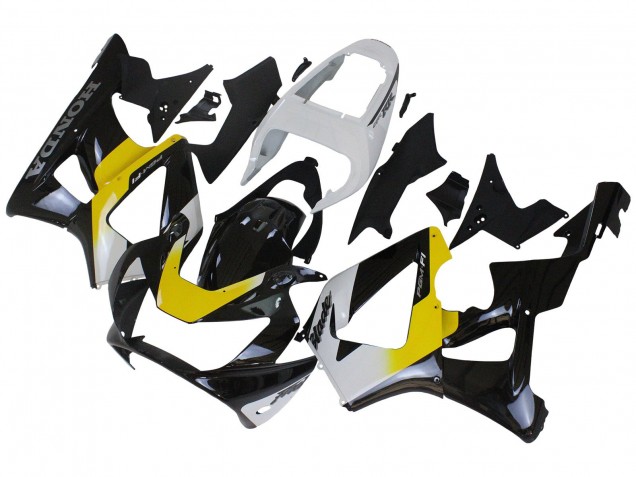 Lojas Carenagens Moto Honda CBR900RR 929 2000-2001 - Branco Amarelo Preto Brilhante