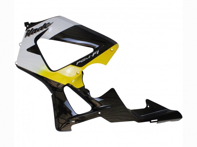 Lojas Carenagens Moto Honda CBR900RR 929 2000-2001 - Branco Amarelo Preto Brilhante