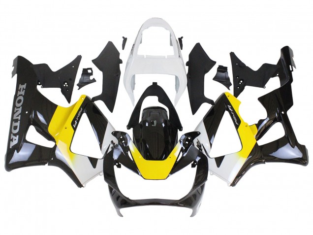 Lojas Carenagens Moto Honda CBR900RR 929 2000-2001 - Branco Amarelo Preto Brilhante