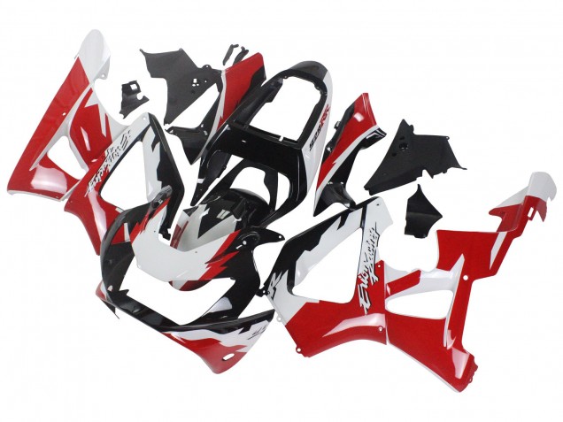 Lojas Carenagens Moto Honda CBR900RR 929 2000-2001 - Branco Vermelho Preto Brilhante Corrida