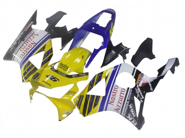 Lojas Carenagens Moto Honda CBR900RR 954 2002-2003 - Azul Amarelo Preto Brilhante Vermelho Nastro Azzurro 46