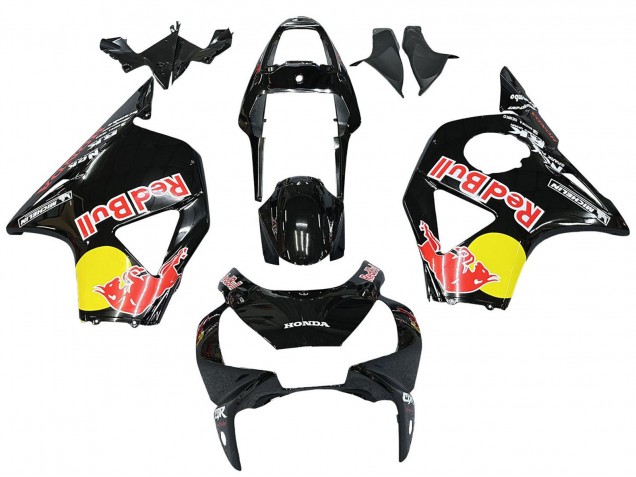 Lojas Carenagens Moto Honda CBR900RR 954 2002-2003 - Preto Brilhante Amarelo Red Bull Michelin