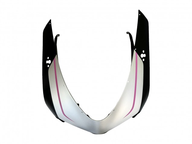 Lojas Carenagens Moto Ducati 848 2007-2014 - Branco Rosa Preto Brilhante Connie