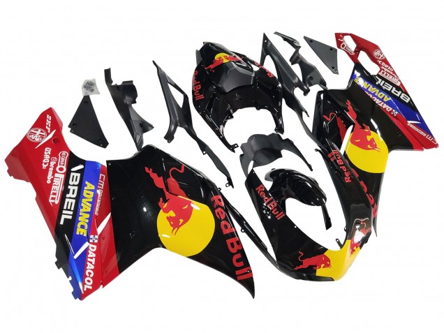Lojas Carenagens Moto Ducati 848/1098/1198 2007-2014 - Preto Brilhante Amarelo Azul Red Bull