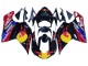 Lojas Carenagens Moto Ducati 848/1098/1198 2007-2014 - Preto Brilhante Amarelo Azul Red Bull