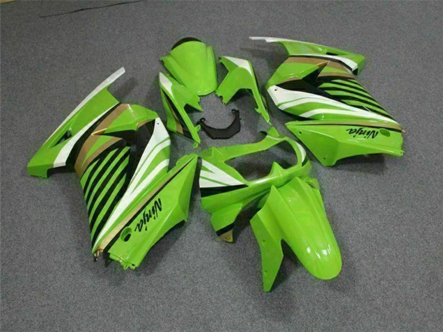Lojas Carenagem Moto Kawasaki EX250 2008-2012 - Verde Branco Preto