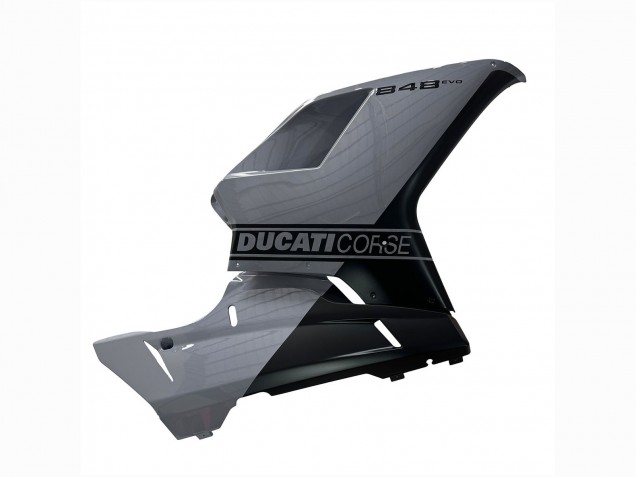 Lojas Carenagens Moto Ducati 848 2007-2014 - Prata Ouro Preto Fosco