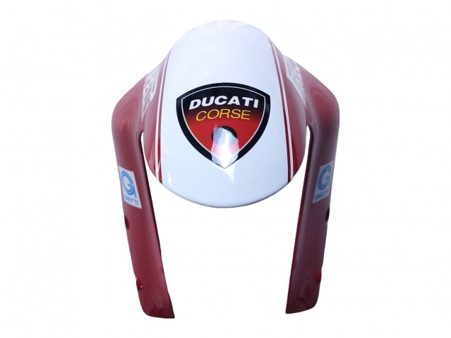Lojas Carenagens Moto Ducati 848/1098/1198 2007-2014 - Branco Vermelho Preto Brilhante Valsir Xerox