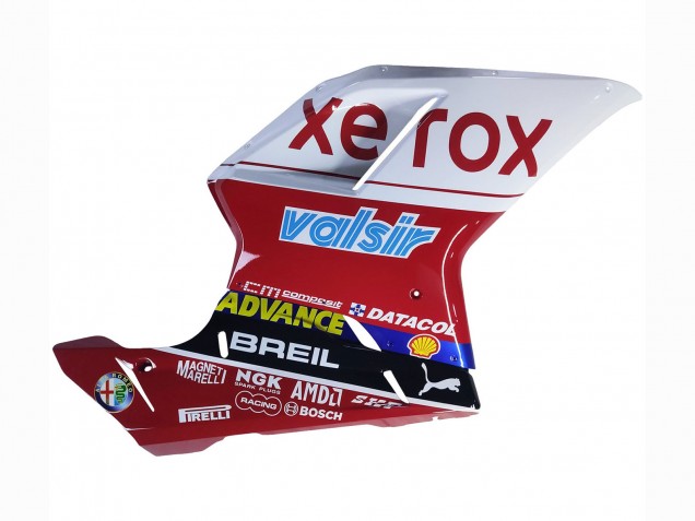 Lojas Carenagens Moto Ducati 848/1098/1198 2007-2014 - Branco Vermelho Preto Brilhante Valsir Xerox