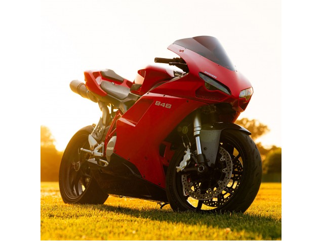 Lojas Carenagens Moto Ducati 848 2007-2014 - Vermelho Preto Brilhante