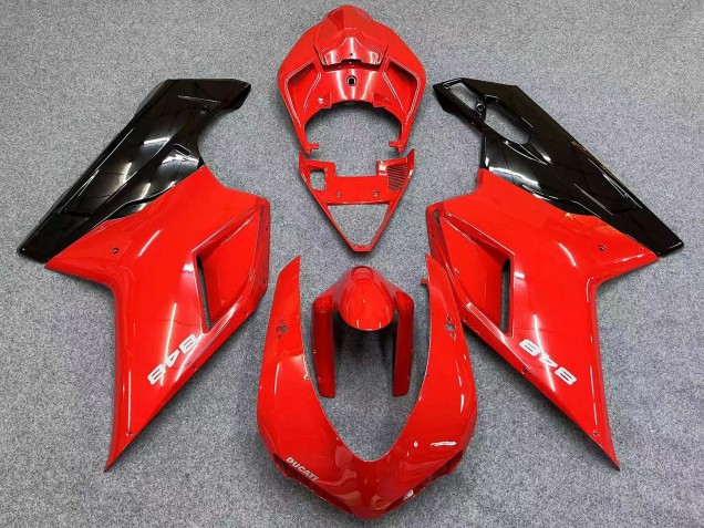 Lojas Carenagens Moto Ducati 848 2007-2014 - Vermelho Preto Brilhante