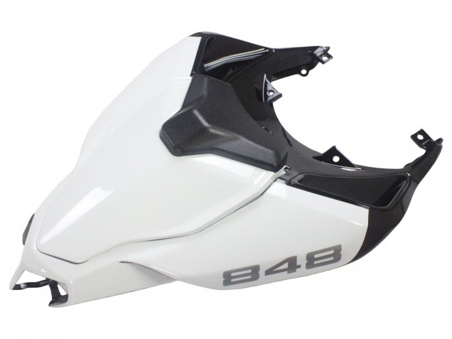 Lojas Carenagens Moto Ducati 848/1098/1198 2007-2014 - Branco Preto Brilhante Corse