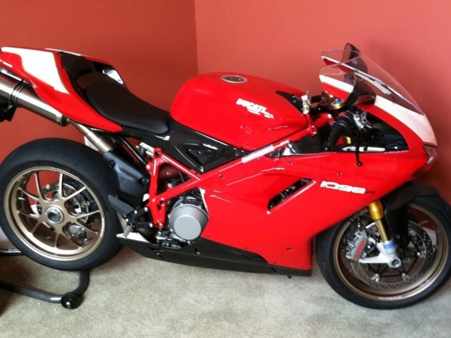Lojas Carenagens Moto Ducati 1098 2007-2014 - Branco Vermelho Preto Brilhante
