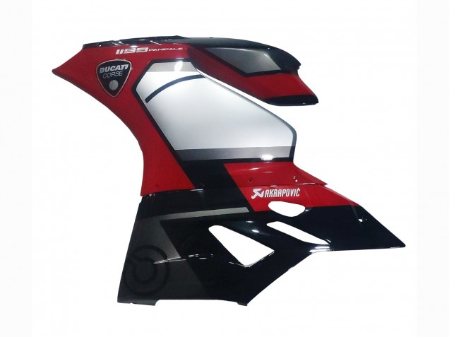 Lojas Carenagens Moto Ducati 1199 2011-2014 - Vermelho Prata Preto