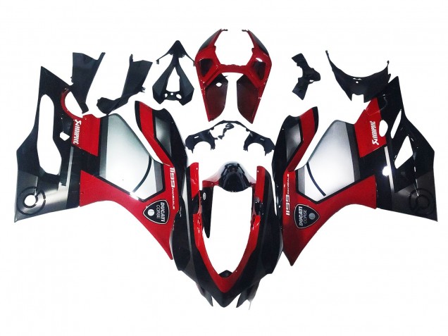Lojas Carenagens Moto Ducati 1199 2011-2014 - Vermelho Prata Preto
