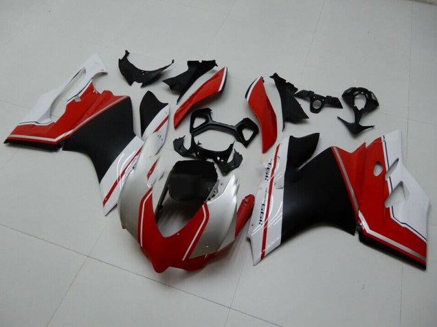 Lojas Carenagens Moto Ducati 1199 2011-2014 - Branco Vermelho Preto Fosco