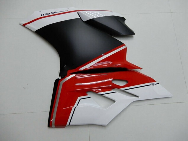 Lojas Carenagens Moto Ducati 1199 2011-2014 - Branco Vermelho Preto Fosco